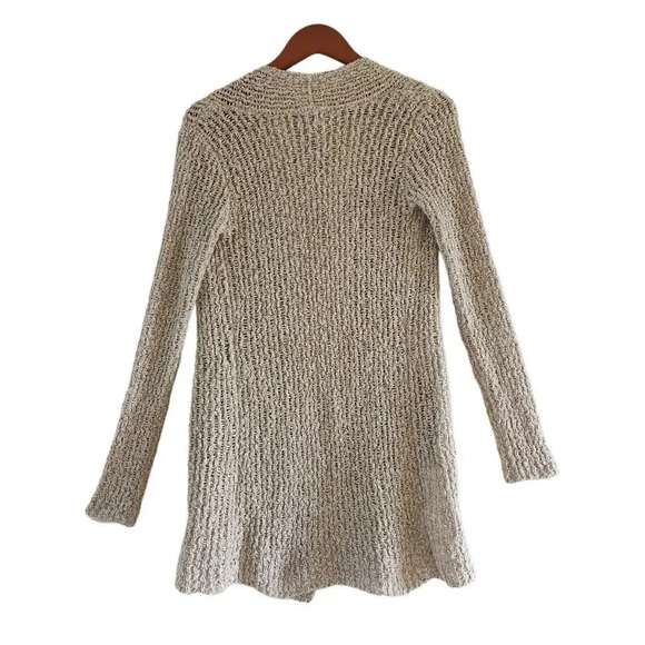 New $338 Joie Kamie Women Natural Loose Knit Open Front Cardigan Sweater Size XS - Picture 4 of 9